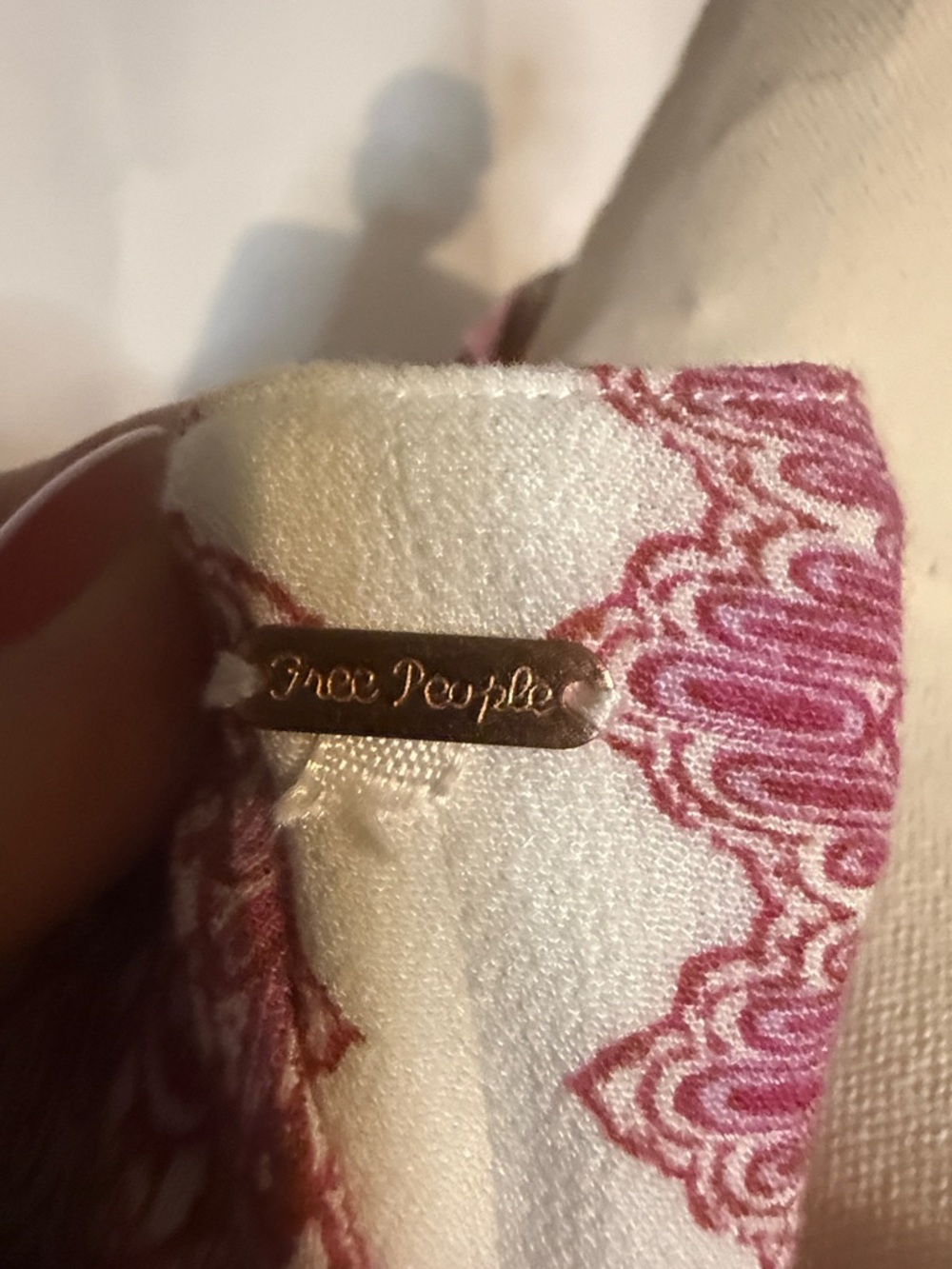 Free People Pink Paisley Button-Down Blouse - Picture 2 of 7